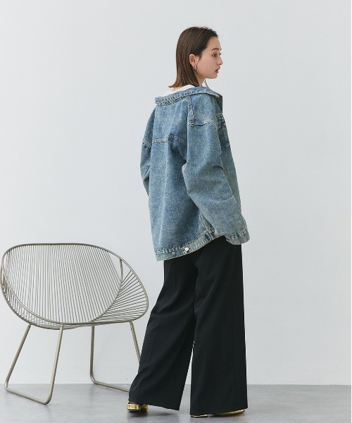 ad thie(アドティエ)の「オーバーサイズ デニムジャケット(デニムジャケット・レディース・ブルー・FREE)」の14枚目の写真