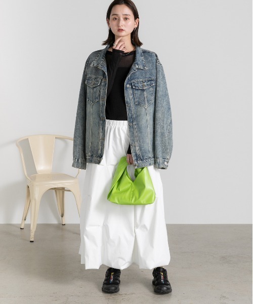 ad thie(アドティエ)の「オーバーサイズ デニムジャケット(デニムジャケット・レディース・ブルー・FREE)」の10枚目の写真