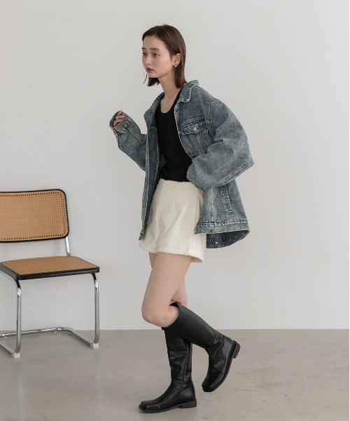 ad thie(アドティエ)の「オーバーサイズ デニムジャケット(デニムジャケット・レディース・ブルー・FREE)」の12枚目の写真