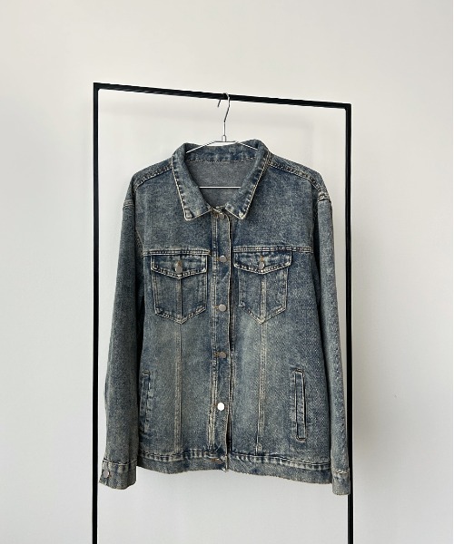 ad thie(アドティエ)の「オーバーサイズ デニムジャケット(デニムジャケット・レディース・ブルー・FREE)」の6枚目の写真