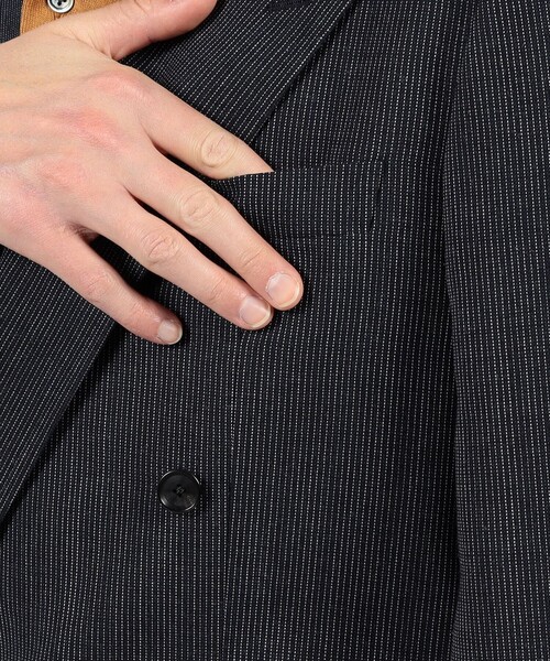 TOMORROWLAND （トゥモローランド）の「ウール ダブルブレステッド4Bジャケット FOX AIR（テーラードジャケット・メンズ・ネイビー/ブラウン系その他・50/44/46/48）」の11枚目の写真