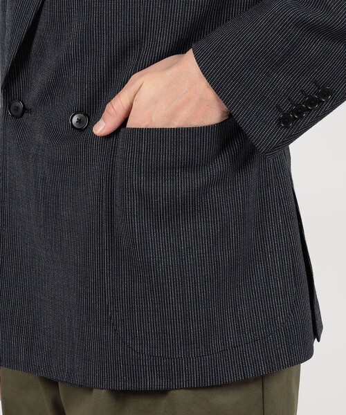 TOMORROWLAND （トゥモローランド）の「ウール ダブルブレステッド4Bジャケット FOX AIR（テーラードジャケット・メンズ・ネイビー/ブラウン系その他・50/44/46/48）」の12枚目の写真