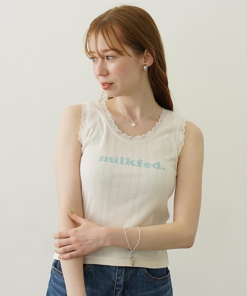 セール】COOPER LOGO LACE TANK TOP（タンクトップ）｜MILKFED