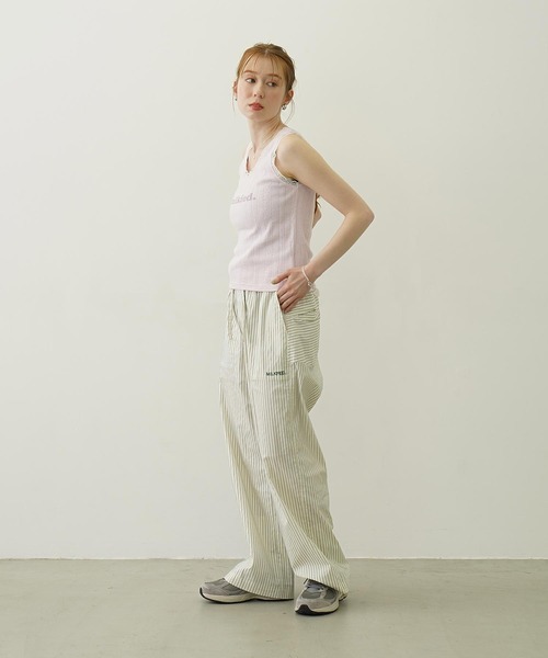 MILKFED.（ミルクフェド）の「COOPER LOGO LACE TANK TOP（タンクトップ・レディース・ライトピンク/オフホワイト/ブラック・ONE SIZE）」の12枚目の写真