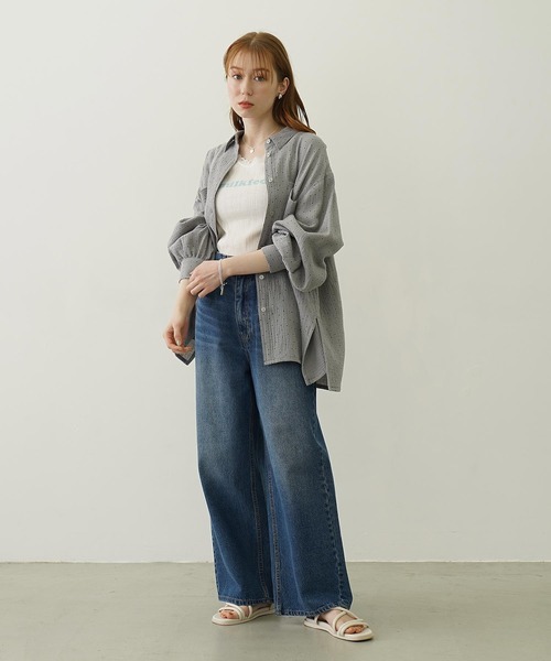 MILKFED.（ミルクフェド）の「COOPER LOGO LACE TANK TOP（タンクトップ・レディース・ライトピンク/オフホワイト/ブラック・ONE SIZE）」の17枚目の写真