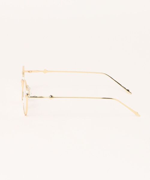 BARELY BLUE（ベアリーブルー）の「【 BARELY BLUE / ベアリーブルー 】 細フチ スパーク デザイン クリア レンズ メガネ（メガネ・レディース・ブラック/シルバー/ゴールド・FREE）」の4枚目の写真