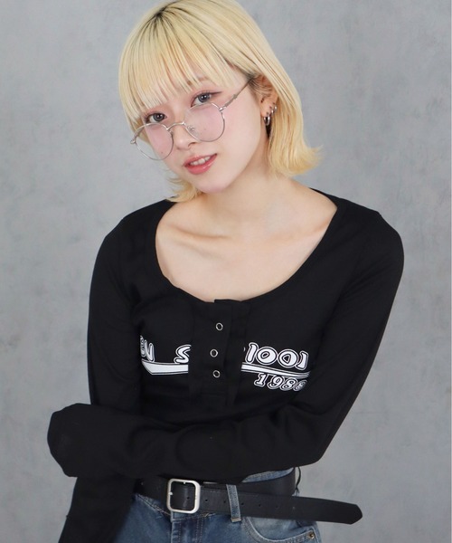 BARELY BLUE（ベアリーブルー）の「【 BARELY BLUE / ベアリーブルー 】 細フチ スパーク デザイン クリア レンズ メガネ（メガネ・レディース・ブラック/シルバー/ゴールド・FREE）」の13枚目の写真