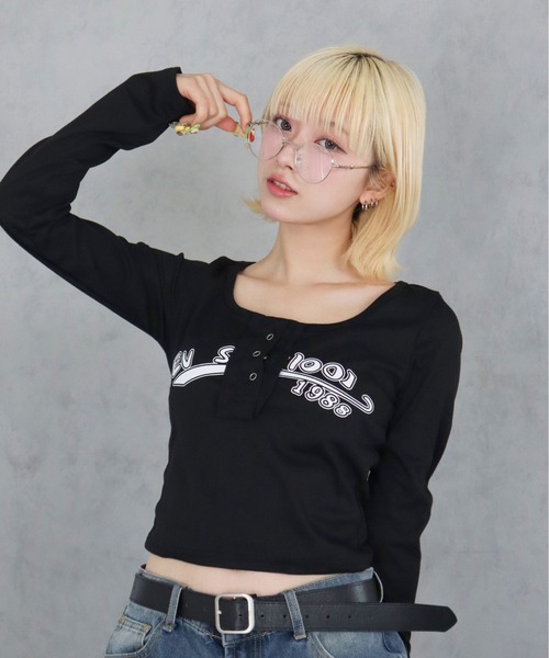 BARELY BLUE（ベアリーブルー）の「【 BARELY BLUE / ベアリーブルー 】 細フチ スパーク デザイン クリア レンズ メガネ（メガネ・レディース・ブラック/シルバー/ゴールド・FREE）」の7枚目の写真