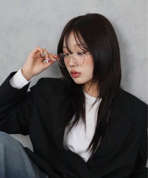 BARELY BLUE（ベアリーブルー）の「【 BARELY BLUE / ベアリーブルー 】 細フチ スパーク デザイン クリア レンズ メガネ（メガネ・レディース・ブラック/シルバー/ゴールド・FREE）」の16枚目の写真