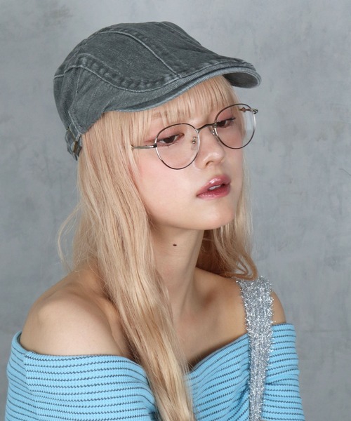 BARELY BLUE（ベアリーブルー）の「【 BARELY BLUE / ベアリーブルー 】 細フチ スパーク デザイン クリア レンズ メガネ（メガネ・レディース・ブラック/シルバー/ゴールド・FREE）」の21枚目の写真