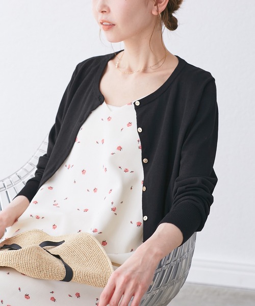 ROPE' PICNIC(ロペピクニック)の「【UVカット・吸水速乾・遮熱】Comfort Seriesコンフォートシリーズ/カーディガン(カーディガン/ボレロ・レディース・ブルー/ピンク系その他2/ブルー系その他6/キナリ/ブラック・40/38)」の3枚目の写真