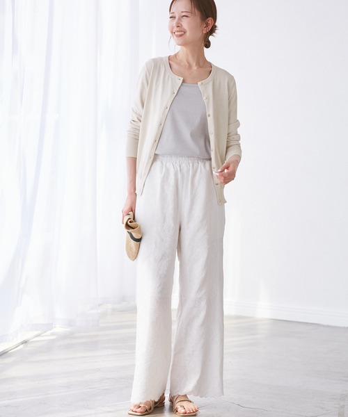 ROPE' PICNIC(ロペピクニック)の「【UVカット・吸水速乾・遮熱】Comfort Seriesコンフォートシリーズ/カーディガン(カーディガン/ボレロ・レディース・ブルー/ピンク系その他2/ブルー系その他6/キナリ/ブラック・40/38)」の8枚目の写真