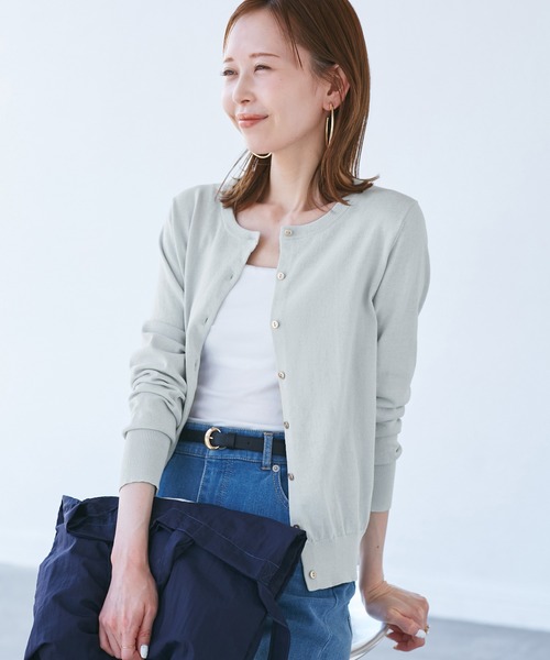 ROPE' PICNIC(ロペピクニック)の「【UVカット・吸水速乾・遮熱】Comfort Seriesコンフォートシリーズ/カーディガン(カーディガン/ボレロ・レディース・ブルー/ピンク系その他2/ブルー系その他6/キナリ/ブラック・40/38)」の15枚目の写真