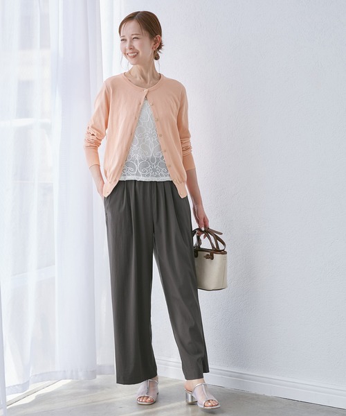 ROPE' PICNIC(ロペピクニック)の「【UVカット・吸水速乾・遮熱】Comfort Seriesコンフォートシリーズ/カーディガン(カーディガン/ボレロ・レディース・ブルー/ピンク系その他2/ブルー系その他6/キナリ/ブラック・40/38)」の17枚目の写真