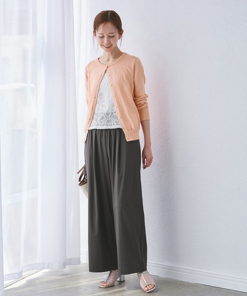 ROPE' PICNIC(ロペピクニック)の「【UVカット・吸水速乾・遮熱】Comfort Seriesコンフォートシリーズ/カーディガン(カーディガン/ボレロ・レディース・ブルー/ピンク系その他2/ブルー系その他6/キナリ/ブラック・40/38)」の18枚目の写真