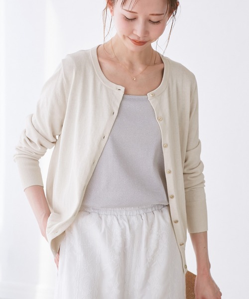 ROPE' PICNIC(ロペピクニック)の「【UVカット・吸水速乾・遮熱】Comfort Seriesコンフォートシリーズ/カーディガン(カーディガン/ボレロ・レディース・ブルー/ピンク系その他2/ブルー系その他6/キナリ/ブラック・40/38)」の22枚目の写真