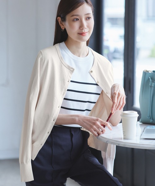 ROPE' PICNIC(ロペピクニック)の「【UVカット・吸水速乾・遮熱】Comfort Seriesコンフォートシリーズ/カーディガン(カーディガン/ボレロ・レディース・ブルー/ピンク系その他2/ブルー系その他6/キナリ/ブラック・40/38)」の20枚目の写真