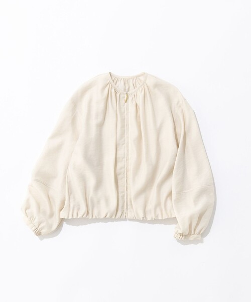 23区 L(ニジュウサンクオオキイサイズ)の「【速乾性/接触冷感】シアータンブラー ブルゾン(ブルゾン・レディース・ブラック系/ベージュ系/ダークブラウン系・44/46)」の20枚目の写真