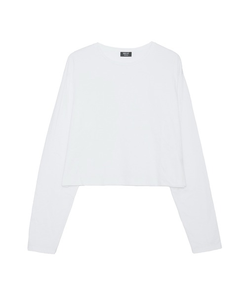 IRIS47(イリスフォーセブン)の「【IRIS 47】silky long tops/シルキー ロング トップス dress24 ※(Tシャツ/カットソー・レディース・ホワイト/ブラック・FREE)」の10枚目の写真