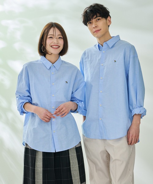 Arnold Palmer（アーノルドパーマー）の「寄り添うリネン オーバー シェア シャツ（シャツ/ブラウス・レディース・オフホワイト/ライトベージュ/サックスブルー/ピンク/イエロー/ネイビー・S/M/L/LL/XS）」の4枚目の写真