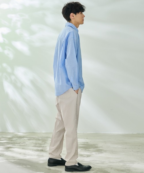 Arnold Palmer（アーノルドパーマー）の「寄り添うリネン オーバー シェア シャツ（シャツ/ブラウス・レディース・オフホワイト/ライトベージュ/サックスブルー/ピンク/イエロー/ネイビー・S/M/L/LL/XS）」の22枚目の写真