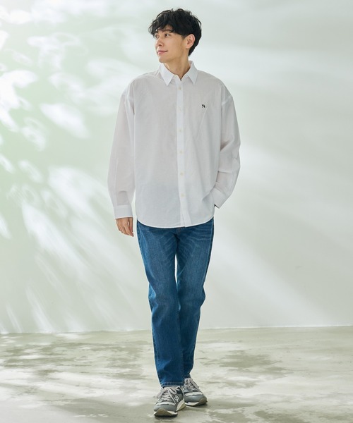 Arnold Palmer（アーノルドパーマー）の「寄り添うリネン オーバー シェア シャツ（シャツ/ブラウス・レディース・オフホワイト/ライトベージュ/サックスブルー/ピンク/イエロー/ネイビー・S/M/L/LL/XS）」の8枚目の写真