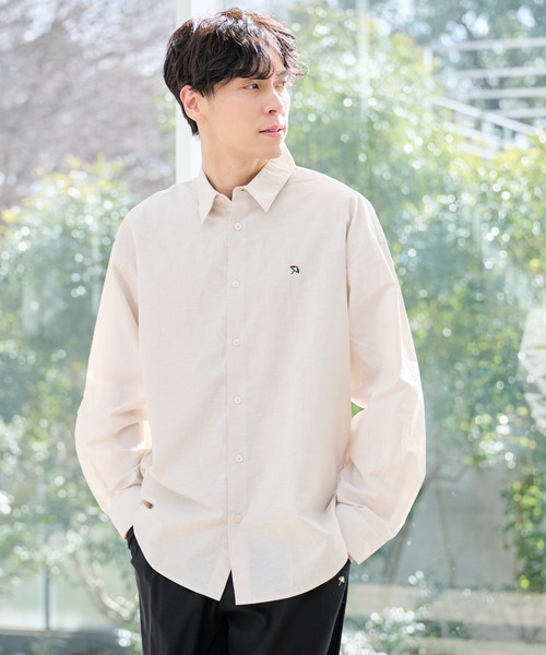 Arnold Palmer（アーノルドパーマー）の「寄り添うリネン オーバー シェア シャツ（シャツ/ブラウス・レディース・オフホワイト/ライトベージュ/サックスブルー/ピンク/イエロー/ネイビー・S/M/L/LL/XS）」の11枚目の写真