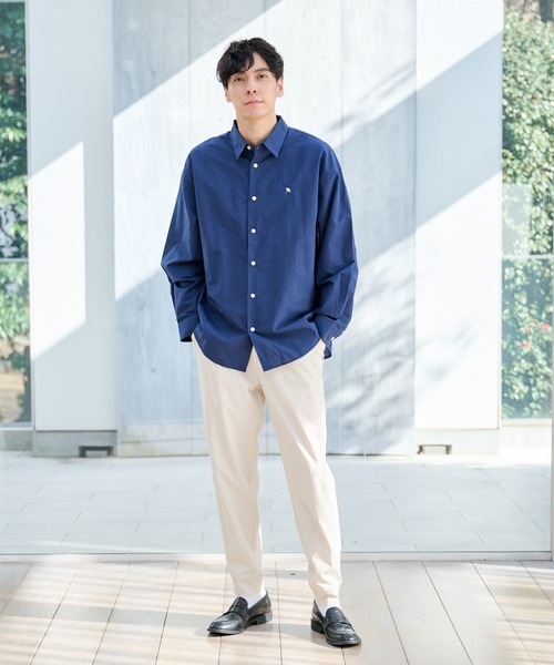 Arnold Palmer（アーノルドパーマー）の「寄り添うリネン オーバー シェア シャツ（シャツ/ブラウス・レディース・オフホワイト/ライトベージュ/サックスブルー/ピンク/イエロー/ネイビー・S/M/L/LL/XS）」の17枚目の写真