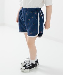総柄 パイピングショートパンツ