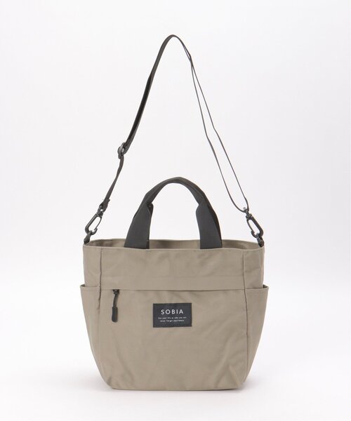 LBC(エルビーシー)の「撥水ナイロンミニトートバッグ(トートバッグ・レディース・ブラック/ベージュ/グレー・FREE)」の2枚目の写真