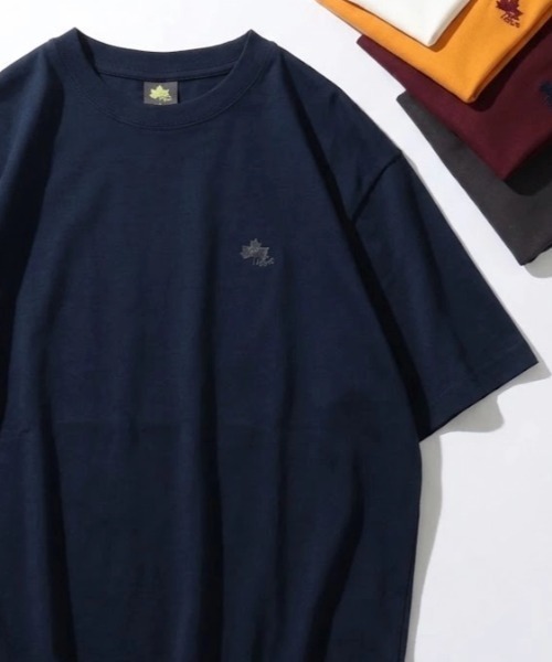 LOGOS（ロゴス）の「2026SS LOGOS/ロゴス 吸汗速乾 ワンポイント刺繍 半袖Tシャツ レディース メンズ（Tシャツ/カットソー・メンズ・ベージュ/ネイビー/オフホワイト/グリーン/キャメル/ブルーグリーン/スミクロ/オレンジ/カーキ/ワイン/サンドベージュ・LL/M/L）」の7枚目の写真