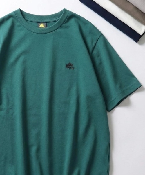 LOGOS（ロゴス）の「2026SS LOGOS/ロゴス 吸汗速乾 ワンポイント刺繍 半袖Tシャツ レディース メンズ（Tシャツ/カットソー・メンズ・ベージュ/ネイビー/オフホワイト/グリーン/キャメル/ブルーグリーン/スミクロ/オレンジ/カーキ/ワイン/サンドベージュ・LL/M/L）」の8枚目の写真