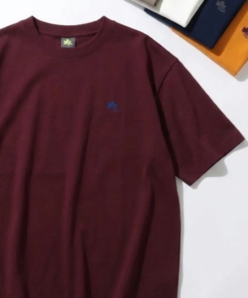 LOGOS（ロゴス）の「2026SS LOGOS/ロゴス 吸汗速乾 ワンポイント刺繍 半袖Tシャツ レディース メンズ（Tシャツ/カットソー・メンズ・ベージュ/ネイビー/オフホワイト/グリーン/キャメル/ブルーグリーン/スミクロ/オレンジ/カーキ/ワイン/サンドベージュ・LL/M/L）」の10枚目の写真