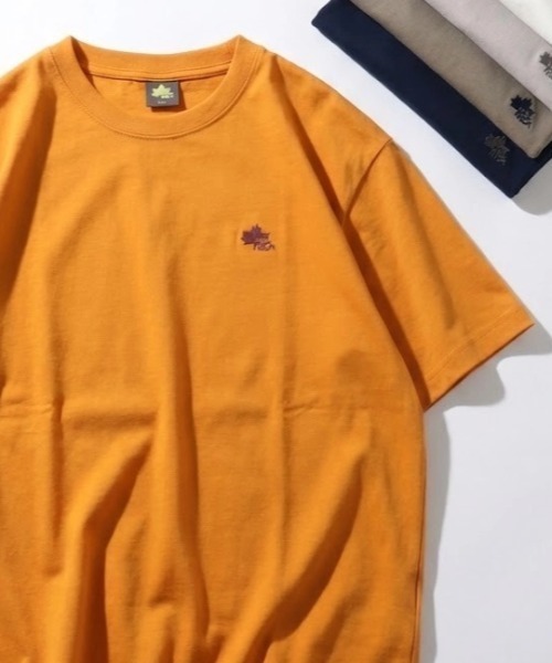 LOGOS（ロゴス）の「2026SS LOGOS/ロゴス 吸汗速乾 ワンポイント刺繍 半袖Tシャツ レディース メンズ（Tシャツ/カットソー・メンズ・ベージュ/ネイビー/オフホワイト/グリーン/キャメル/ブルーグリーン/スミクロ/オレンジ/カーキ/ワイン/サンドベージュ・LL/M/L）」の11枚目の写真