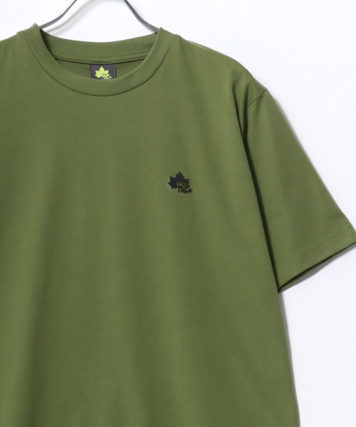 LOGOS（ロゴス）の「2026SS LOGOS/ロゴス 吸汗速乾 ワンポイント刺繍 半袖Tシャツ レディース メンズ（Tシャツ/カットソー・メンズ・ベージュ/ネイビー/オフホワイト/グリーン/キャメル/ブルーグリーン/スミクロ/オレンジ/カーキ/ワイン/サンドベージュ・LL/M/L）」の6枚目の写真