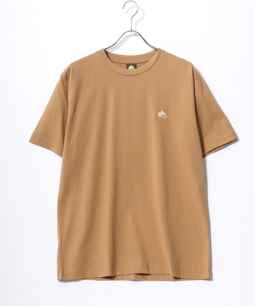 レア 新品 名古屋限定 ロゴTシャツ ブラウン セール】2025SS LOGOS/ロゴス ワンポイント刺繍 半袖Tシャツ