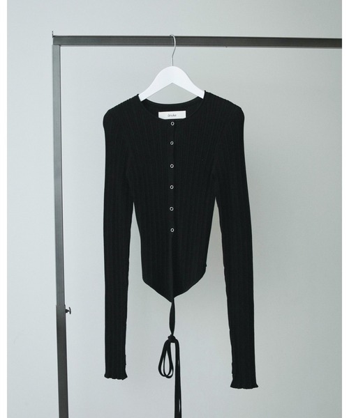 anuke アンヌーク Cachecoeur Knit Cardiganブラック Cachecoeur Knit Cardigan（カーディガン/ボレロ）｜anuke