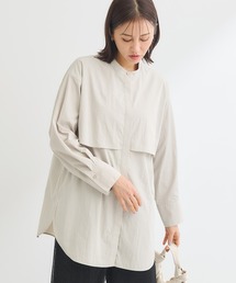 イージーケア比翼フライヨークチュニック