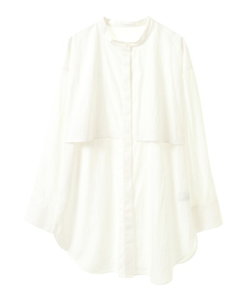 Green　Parks（グリーンパークス）の「イージーケア比翼フライヨークチュニック（チュニック・レディース・オフホワイト/ブラック/ベージュ/グリーン系その他3・FREE）」の7枚目の写真