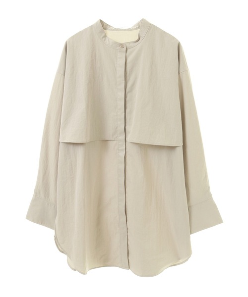 Green　Parks（グリーンパークス）の「イージーケア比翼フライヨークチュニック（チュニック・レディース・オフホワイト/ブラック/ベージュ/グリーン系その他3・FREE）」の5枚目の写真