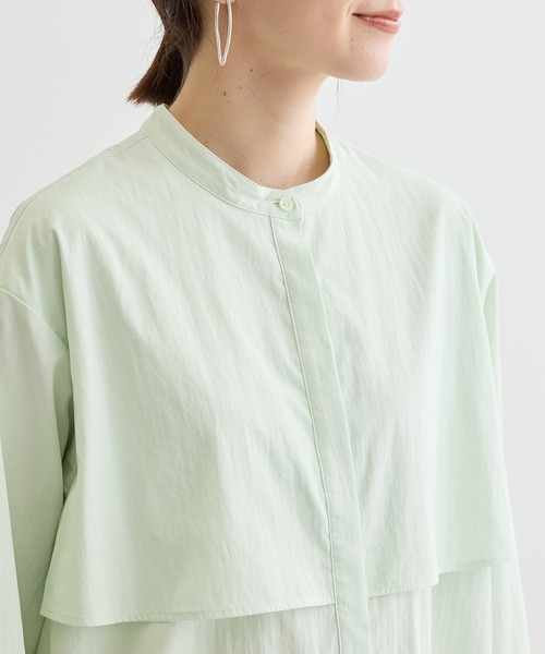 Green　Parks（グリーンパークス）の「イージーケア比翼フライヨークチュニック（チュニック・レディース・オフホワイト/ブラック/ベージュ/グリーン系その他3・FREE）」の21枚目の写真