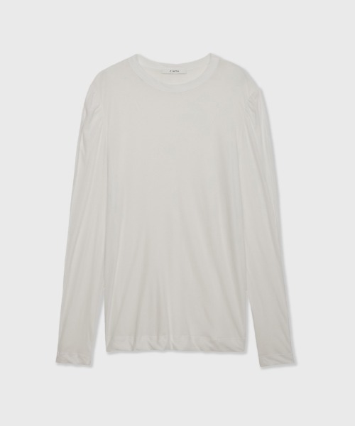 CINOH(チノ)の「SHEF パフスリーブTシャツ(Tシャツ/カットソー・レディース・ホワイト/ブラック/ベージュ・38/36)」の12枚目の写真