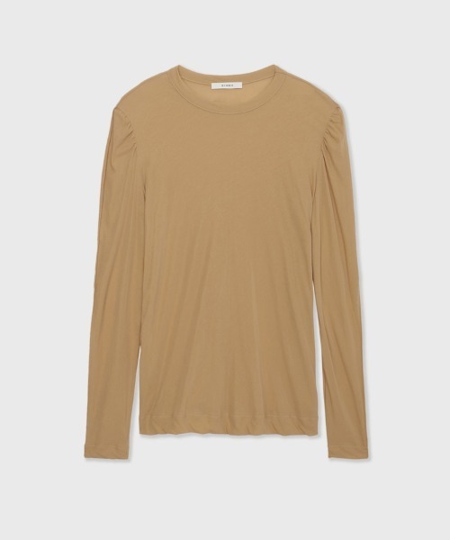 CINOH(チノ)の「SHEF パフスリーブTシャツ(Tシャツ/カットソー・レディース・ホワイト/ブラック/ベージュ・38/36)」の4枚目の写真