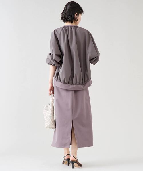 Tiara(ティアラ)の「ドルマンタフタコンビトップス(セットアップ可)(Tシャツ/カットソー・レディース・モカ/ブラック/ホワイト・FREE)」の10枚目の写真
