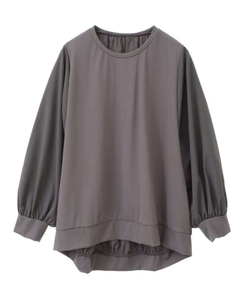 Tiara(ティアラ)の「ドルマンタフタコンビトップス(セットアップ可)(Tシャツ/カットソー・レディース・モカ/ブラック/ホワイト・FREE)」の16枚目の写真