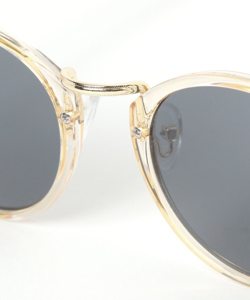 BAYFLOW（ベイフロー）の「[紫外線99%カット]ボストンスモークサングラス（サングラス・レディース・ブラウン/イエロー・FREE）」の6枚目の写真