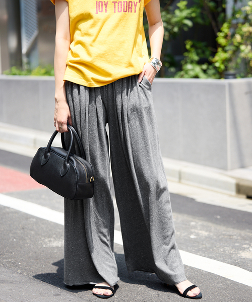 SLOBE IENA(スローブイエナ)の「リラックスジャージーイージーパンツ(その他パンツ・レディース・チャコールグレー/グレー・36/38)」の5枚目の写真
