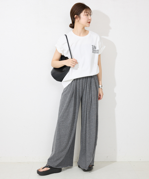 SLOBE IENA(スローブイエナ)の「リラックスジャージーイージーパンツ(その他パンツ・レディース・チャコールグレー/グレー・36/38)」の6枚目の写真