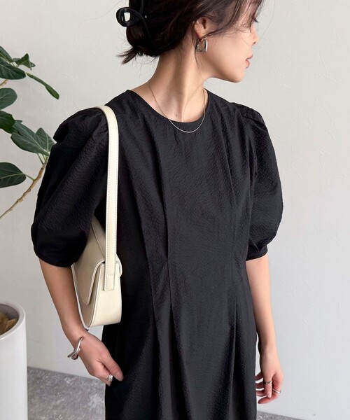 新品【fredy emue】 コットンリップルウエストシェイプワンピース コットンリップルウエストシェイプワンピース（fredy emue