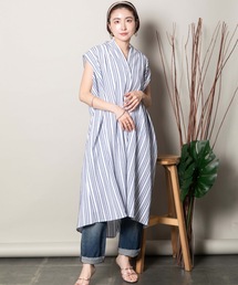 ストライプ Nシャツワンピース